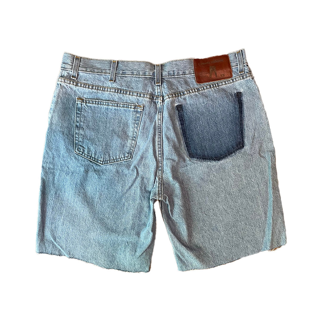 Mens Versatile Embroidered Denim Shorts
